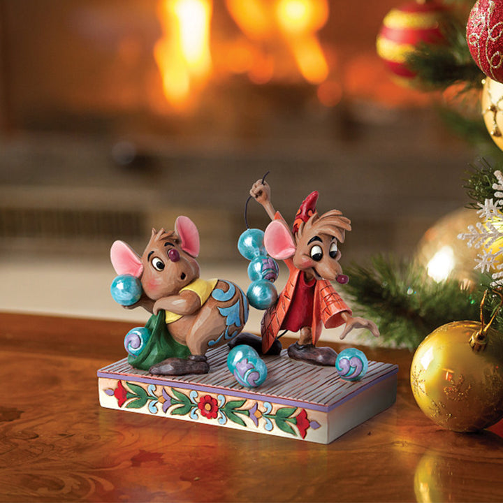 Jim Shore Disney Traditions: Gus & Jaq Collecting Pearls Figurine sparkle-castle