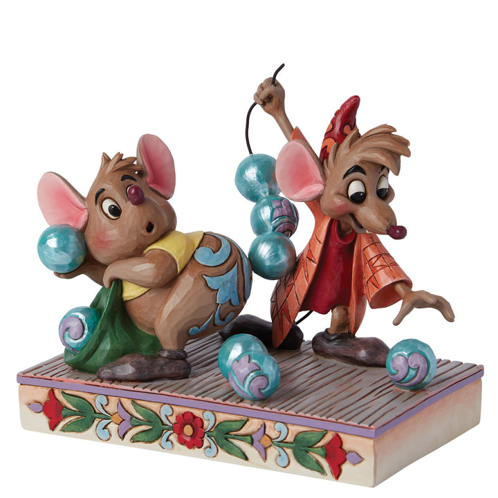 Jim Shore Disney Traditions: Gus & Jaq Collecting Pearls Figurine sparkle-castle