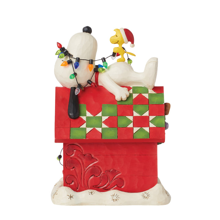 Jim Shore Peanuts: Snoopy & Woodstock Countdown Calendar Figurine sparkle-castle