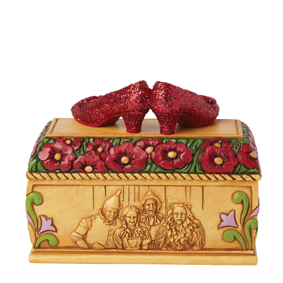 Jim Shore Wizard of Oz: Ruby Slippers Trinket Box Figurine sparkle-castle