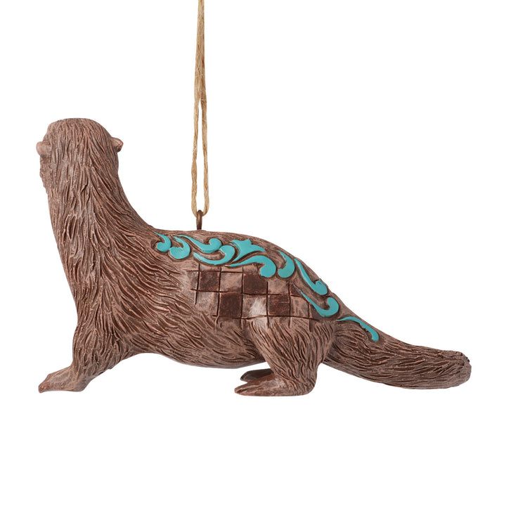 Jim Shore Animal Planet: River Otter Hanging Ornament sparkle-castle