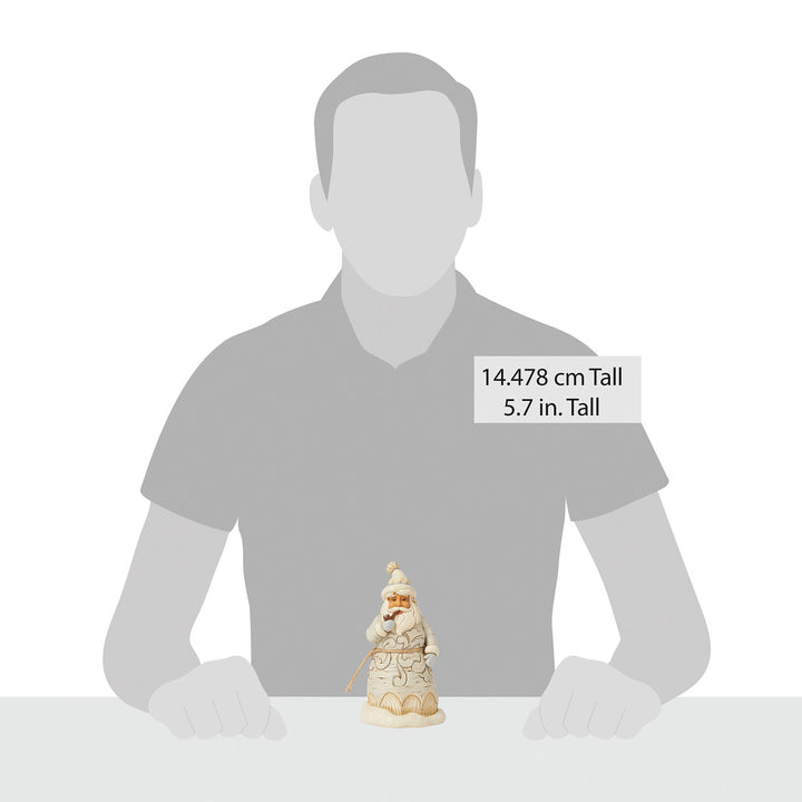 Jim Shore Heartwood Creek: White Woodland Santa With Pipe Figurine sparkle-castle