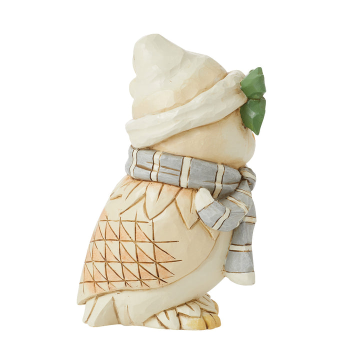 Jim Shore Heartwood Creek: White Woodland Owl Wearing Hat & Scarf Figurine sparkle-castle
