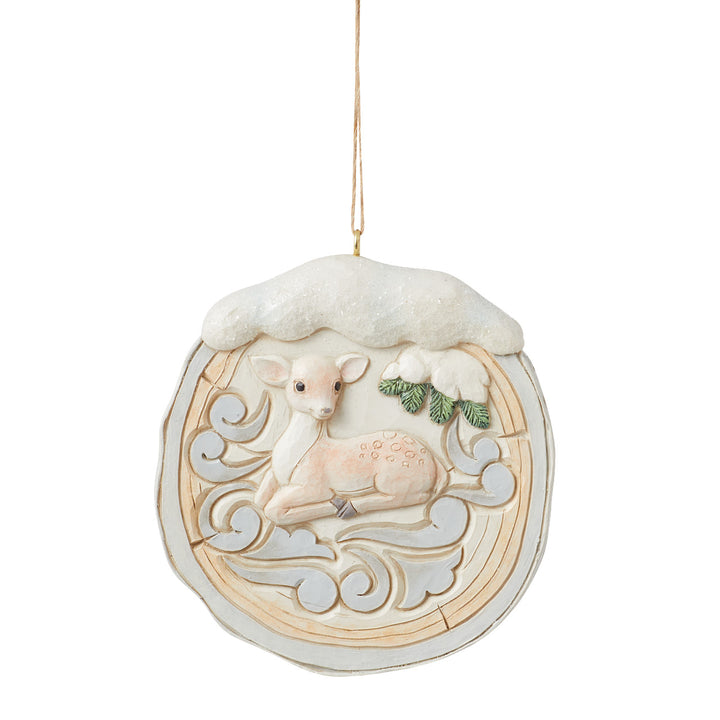 Jim Shore Heartwood Creek: White Woodland Birch Bark Fawn Hanging Ornament sparkle-castle