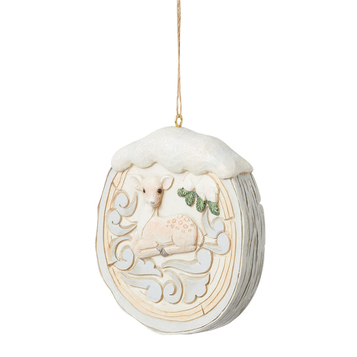 Jim Shore Heartwood Creek: White Woodland Birch Bark Fawn Hanging Ornament sparkle-castle