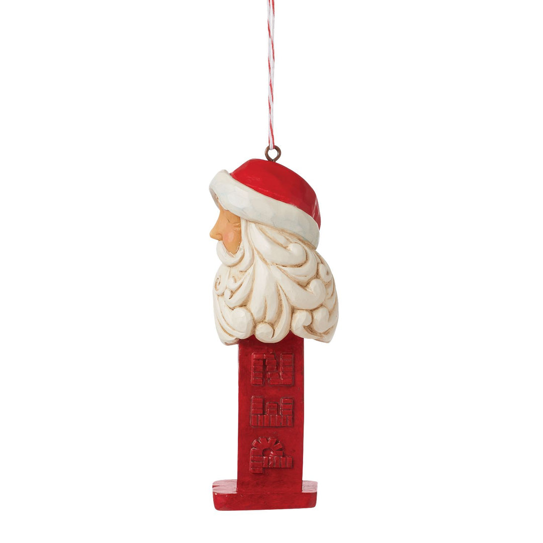 Jim Shore PEZ: PEZ Santa Hanging Ornament sparkle-castle