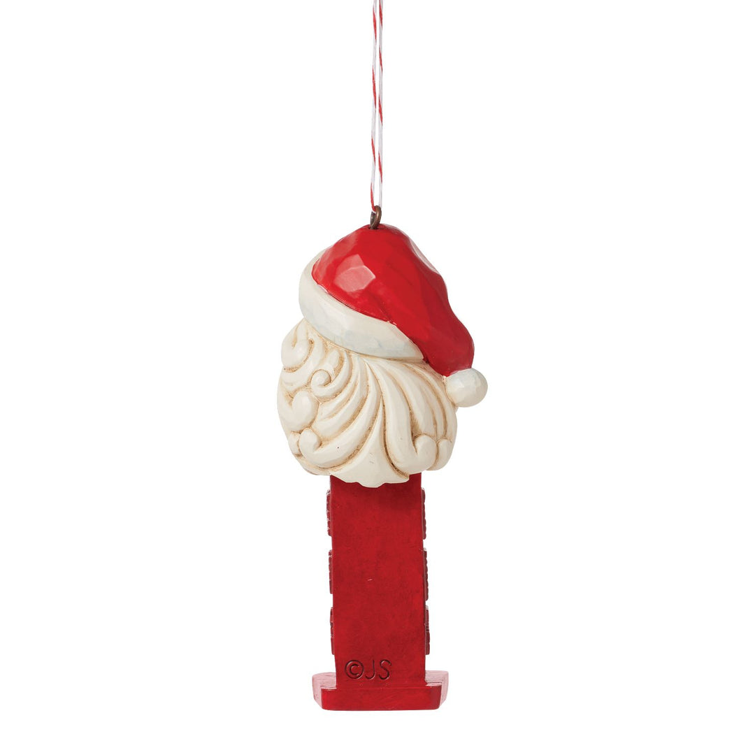 Jim Shore PEZ: PEZ Santa Hanging Ornament sparkle-castle