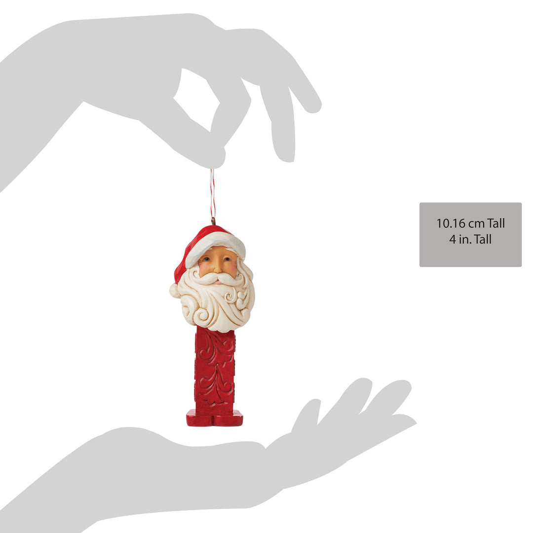 Jim Shore PEZ: PEZ Santa Hanging Ornament sparkle-castle