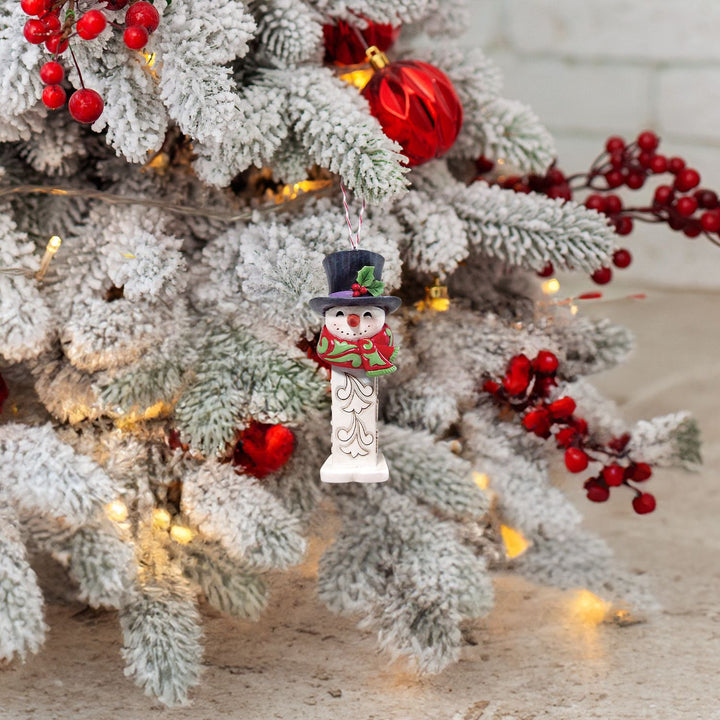Jim Shore PEZ: PEZ Snowman Hanging Ornament sparkle-castle