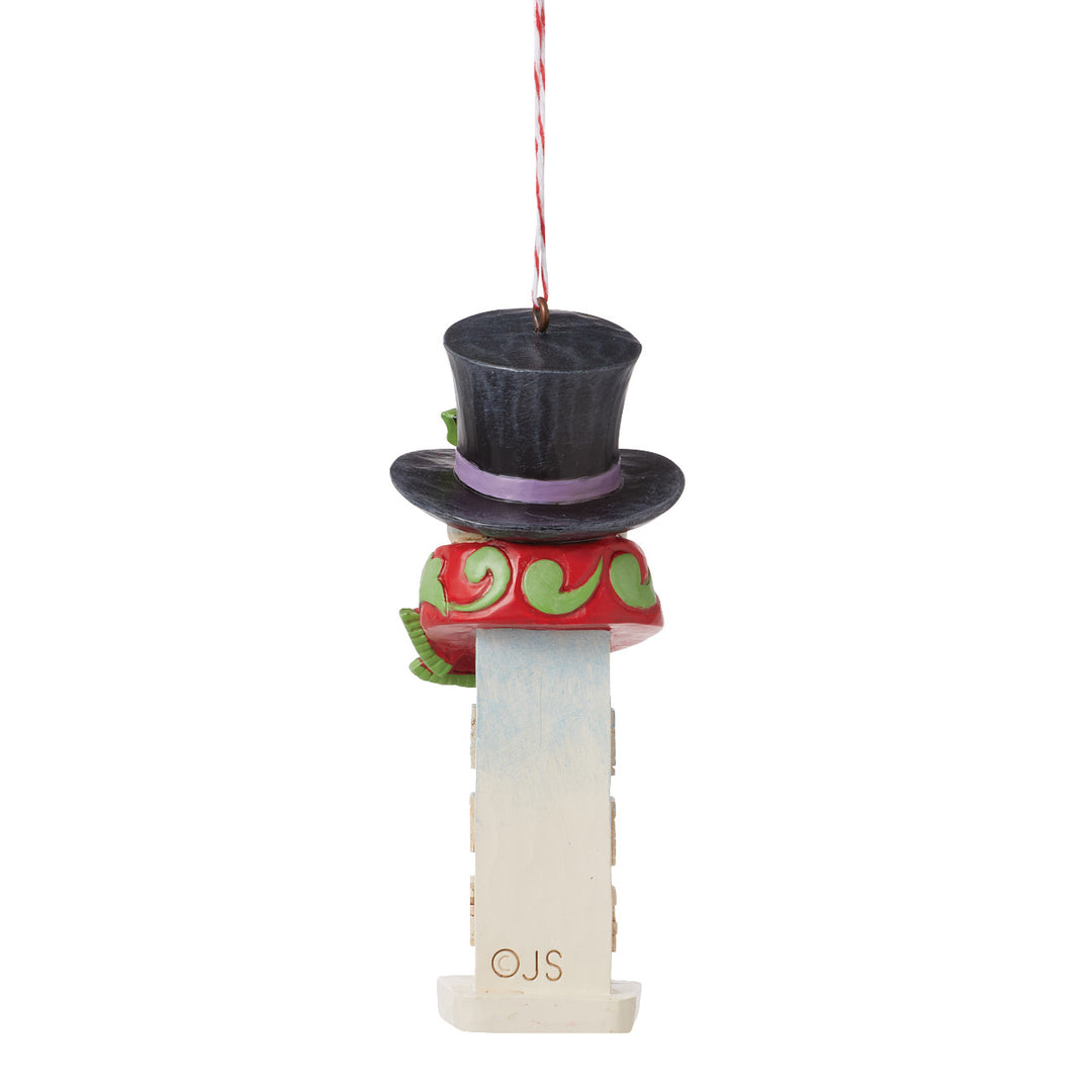 Jim Shore PEZ: PEZ Snowman Hanging Ornament sparkle-castle