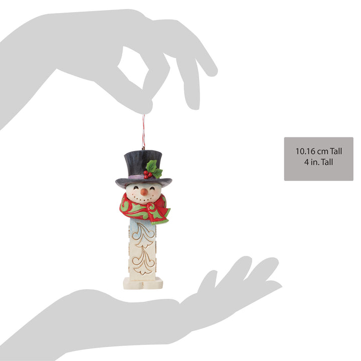 Jim Shore PEZ: PEZ Snowman Hanging Ornament sparkle-castle