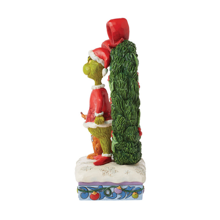 Jim Shore The Grinch: Grinch Inside Large Light Up Wreath Figurine sparkle-castle