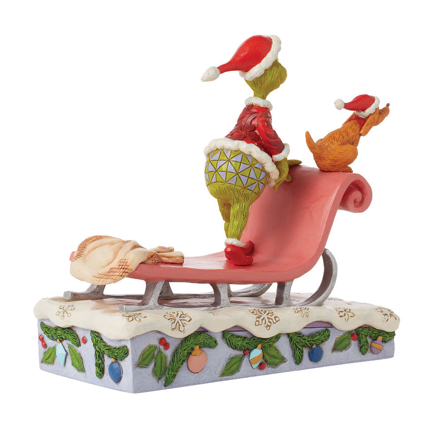 Jim Shore The Grinch: Grinch And Max On Sleigh Figurine sparkle-castle