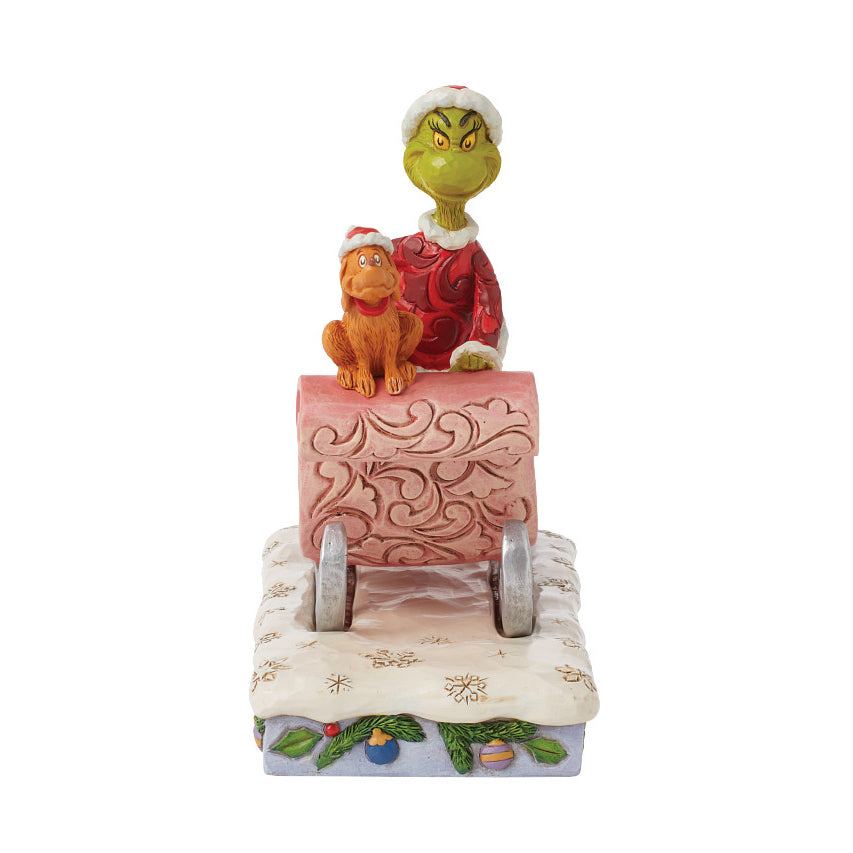 Jim Shore The Grinch: Grinch And Max On Sleigh Figurine sparkle-castle