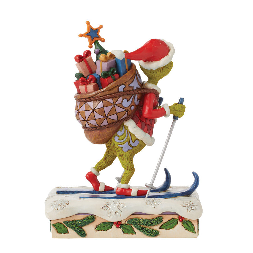 Jim Shore The Grinch: Grinch Skiing Figurine sparkle-castle