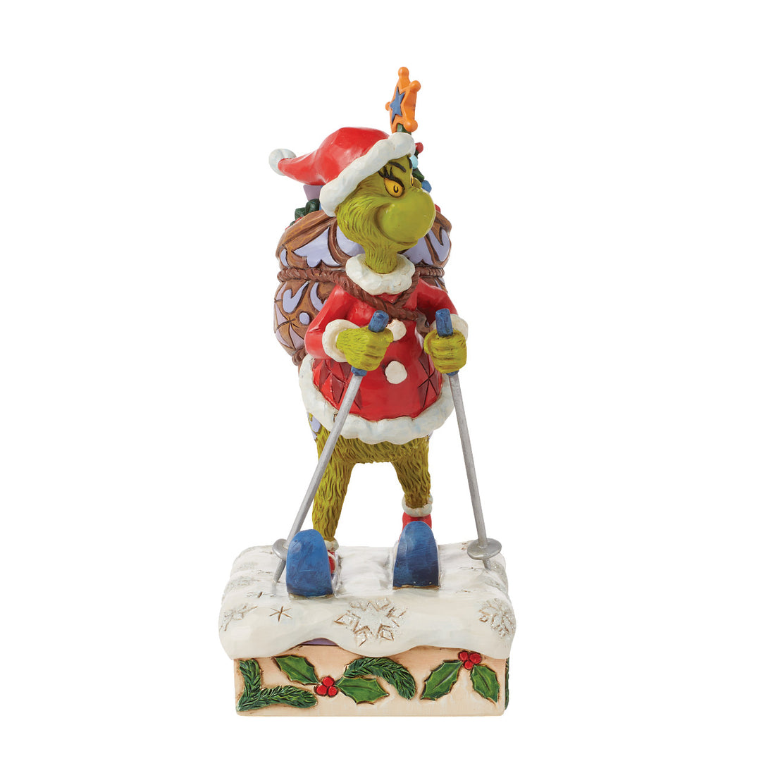 Jim Shore The Grinch: Grinch Skiing Figurine sparkle-castle