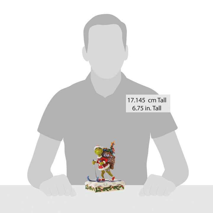 Jim Shore The Grinch: Grinch Skiing Figurine sparkle-castle