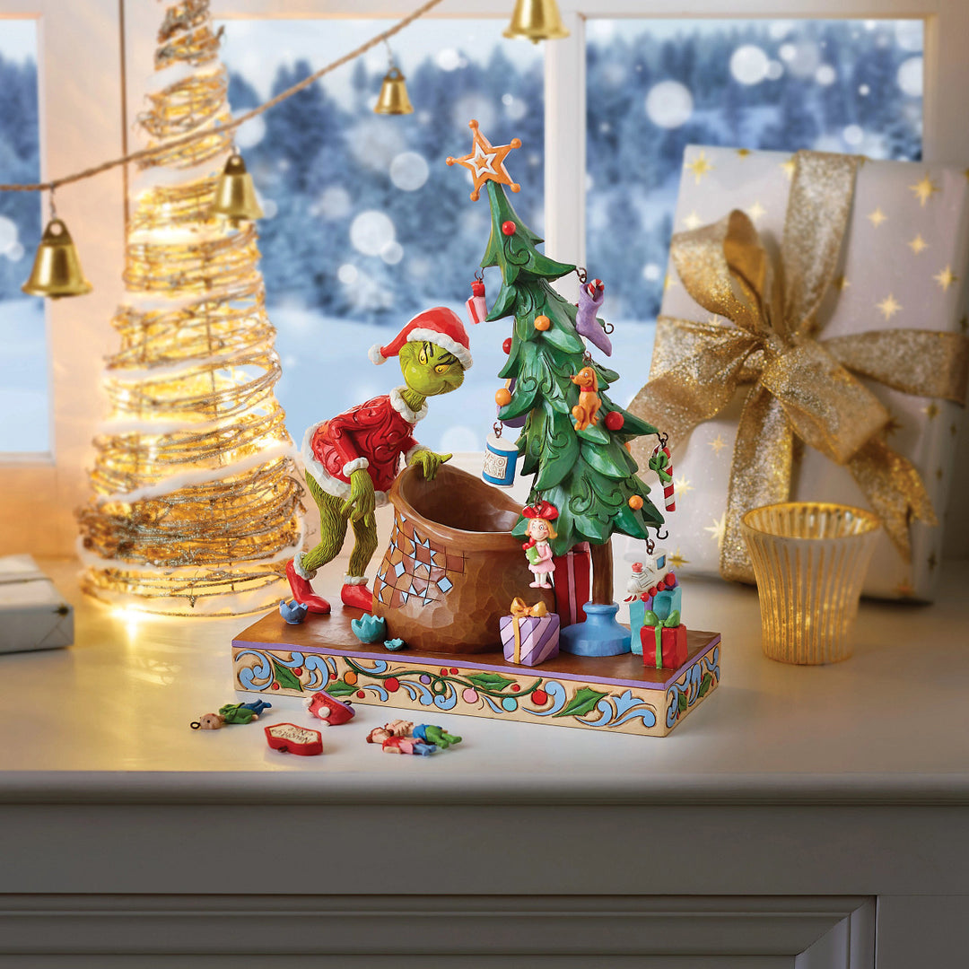 Jim Shore The Grinch: Deluxe Grinch Countdown 12 Days Of Christmas Figurine sparkle-castle