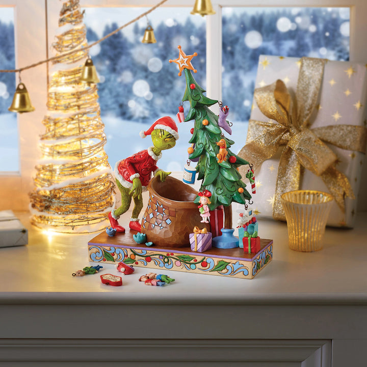 Jim Shore The Grinch: Deluxe Grinch Countdown 12 Days Of Christmas Figurine sparkle-castle