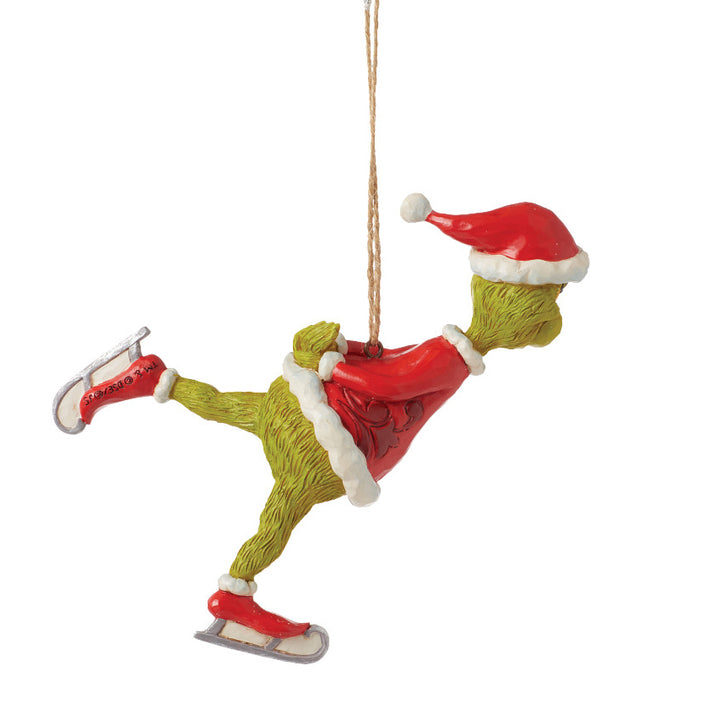 Jim Shore The Grinch: Grinch Ice Skating Hanging Ornament sparkle-castle