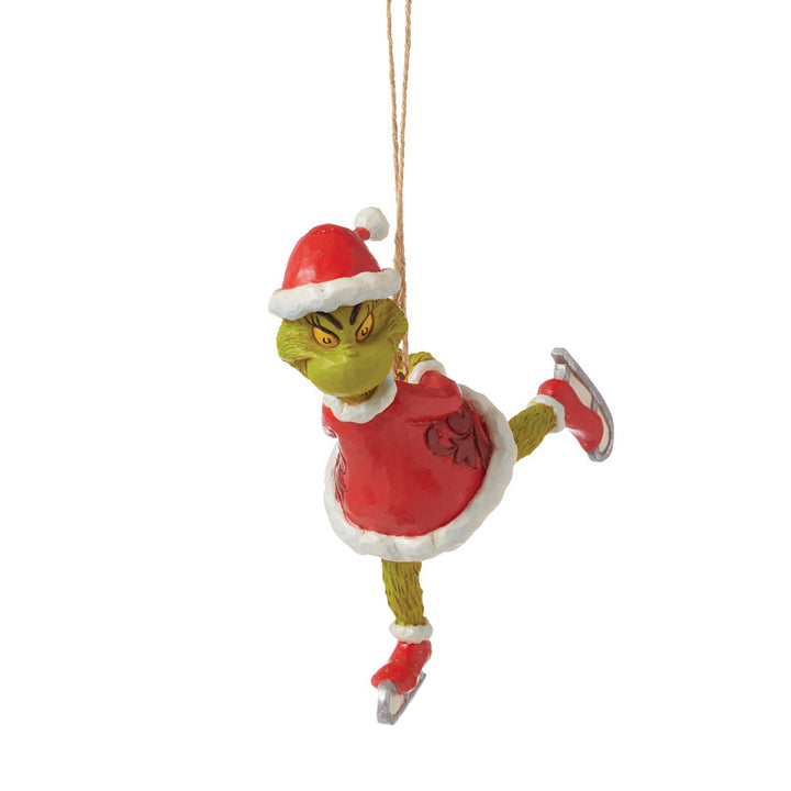 Jim Shore The Grinch: Grinch Ice Skating Hanging Ornament sparkle-castle