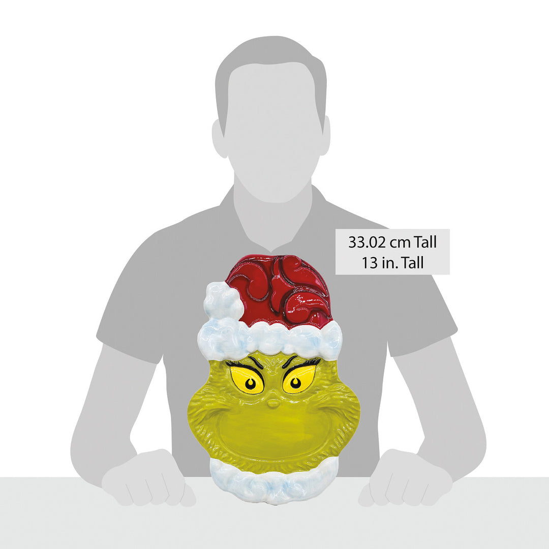 Jim Shore The Grinch: Nice Grinch Cookie Platter sparkle-castle