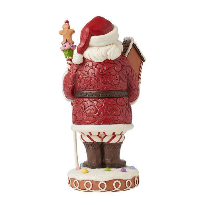 Jim Shore Heartwood Creek: Gingerbread Christmas Santa Figurine sparkle-castle
