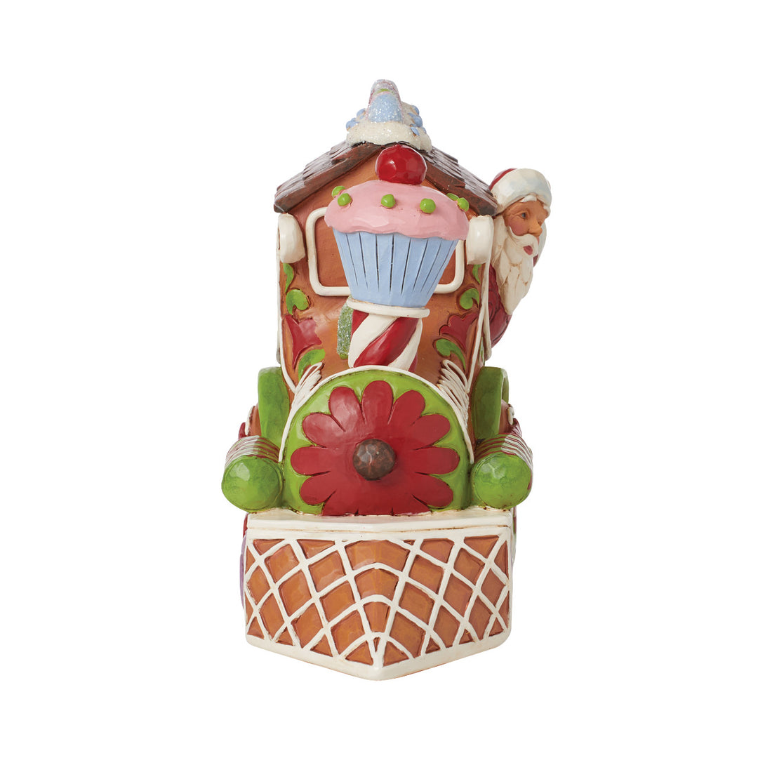 Jim Shore Heartwood Creek: Gingerbread Christmas Train Engine Figurine sparkle-castle