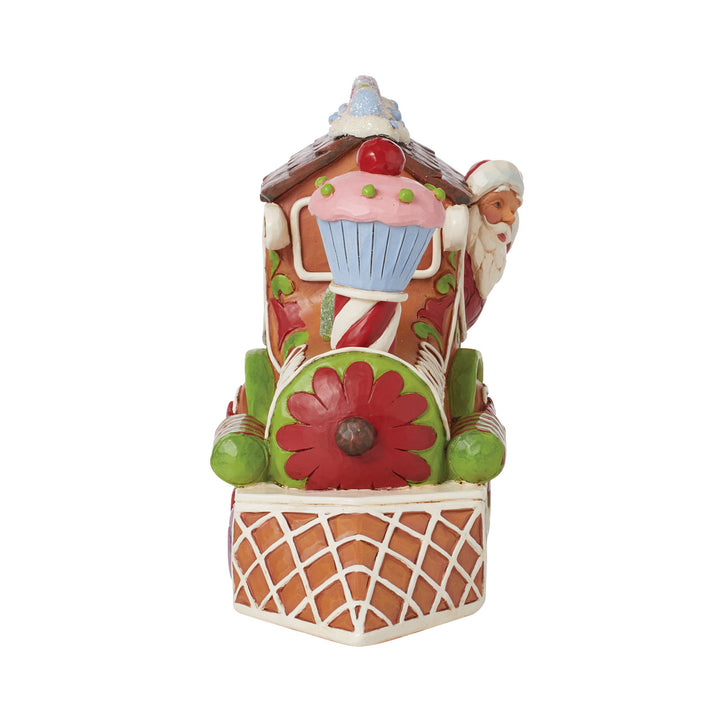 Jim Shore Heartwood Creek: Gingerbread Christmas Train Engine Figurine sparkle-castle