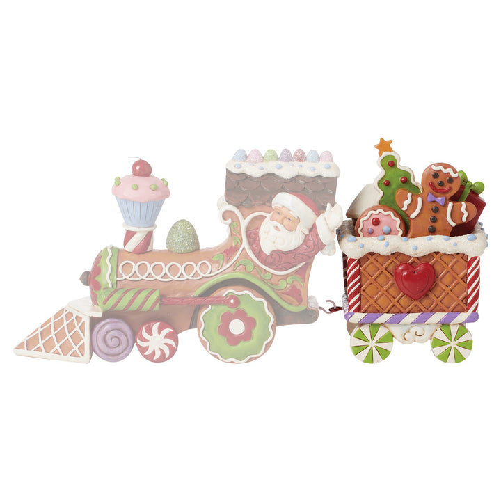 Jim Shore Heartwood Creek: Gingerbread Christmas Train Car Figurine sparkle-castle