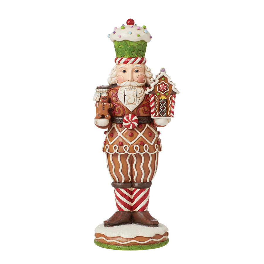 Jim Shore Heartwood Creek: Gingerbread Christmas Nutcracker Figurine sparkle-castle