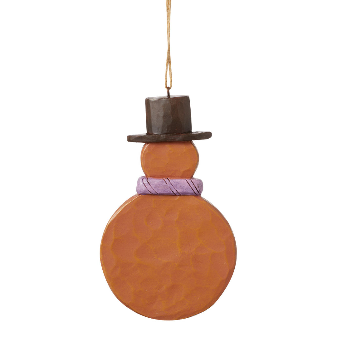 Jim Shore Heartwood Creek: Gingerbread Christmas Snowman Cookie Hanging Ornament sparkle-castle