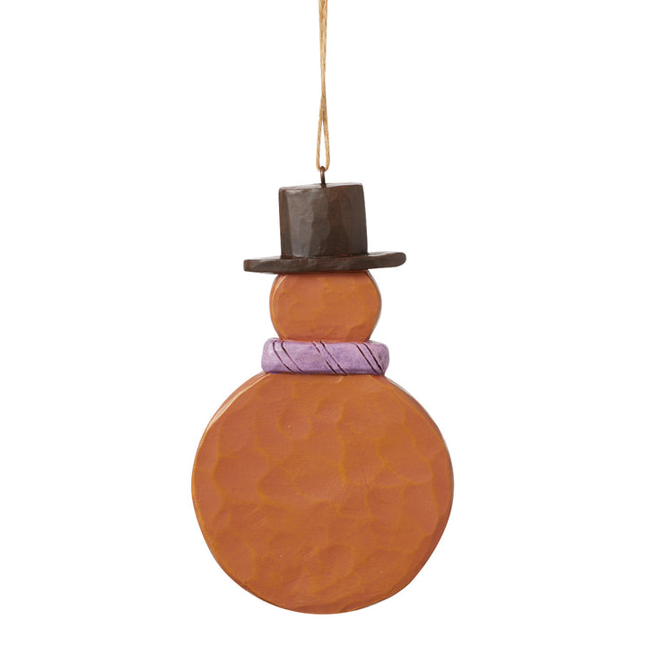 Jim Shore Heartwood Creek: Gingerbread Christmas Snowman Cookie Hanging Ornament sparkle-castle