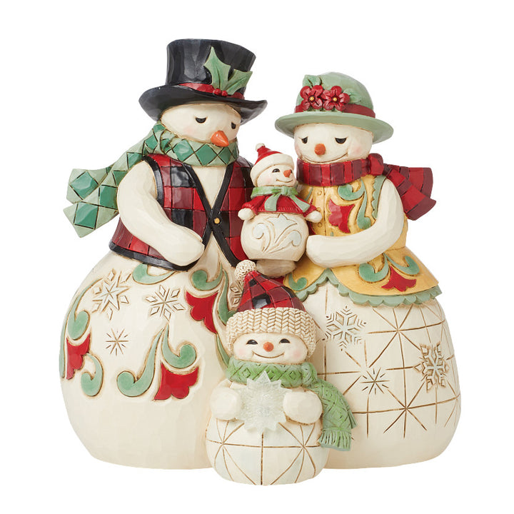 Jim Shore Heartwood Creek: Highland Glen Santa Snowman Family Figurine sparkle-castle