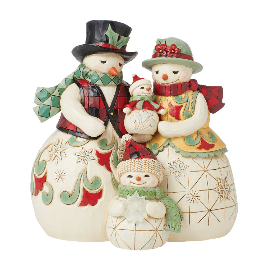 Jim Shore Heartwood Creek: Highland Glen Santa Snowman Family Figurine sparkle-castle