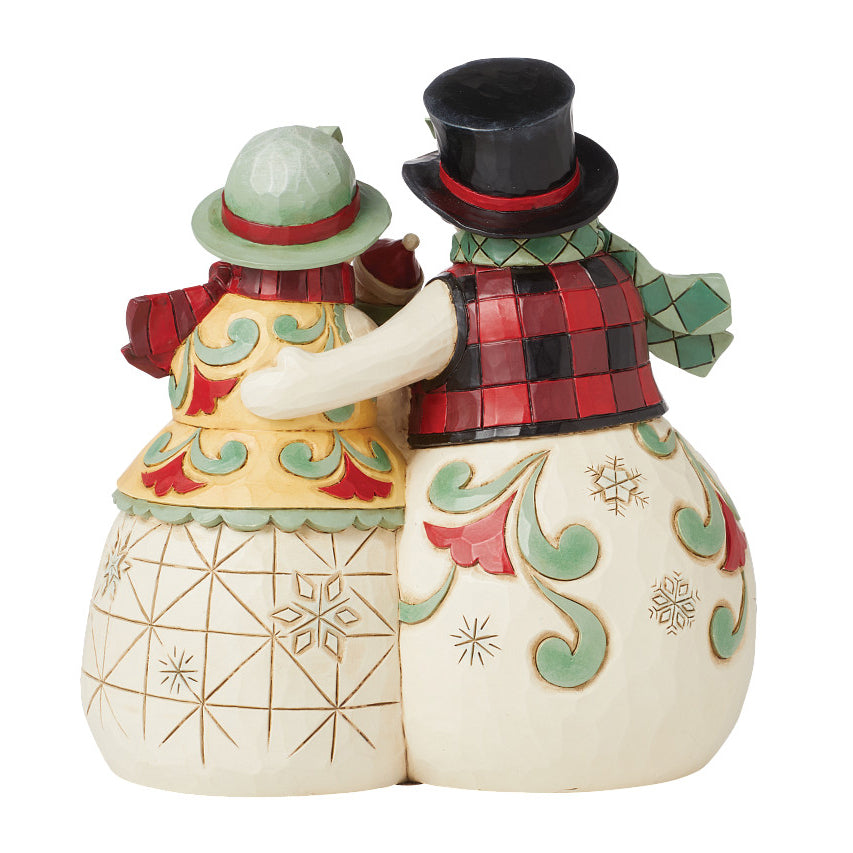 Jim Shore Heartwood Creek: Highland Glen Santa Snowman Family Figurine sparkle-castle