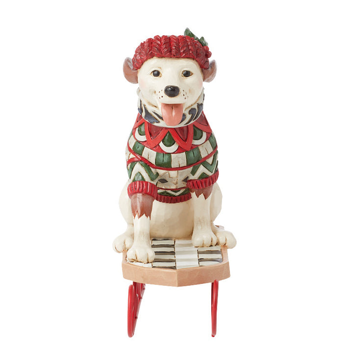 Jim Shore Heartwood Creek: Highland Glen Dog On Sled Figurine sparkle-castle