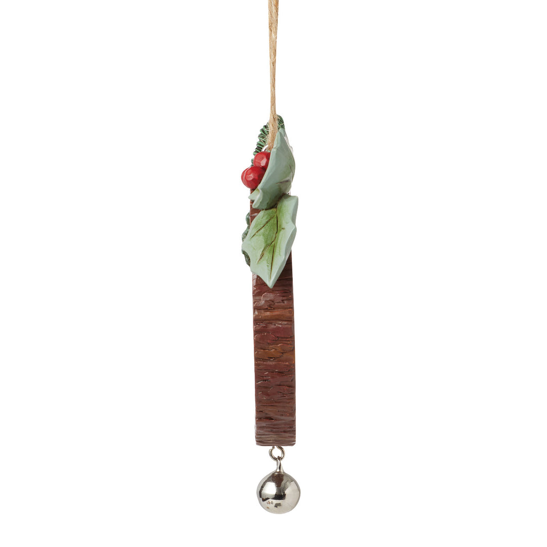 Jim Shore Heartwood Creek: Highland Glen Wood Slice Scene Hanging Ornament sparkle-castle
