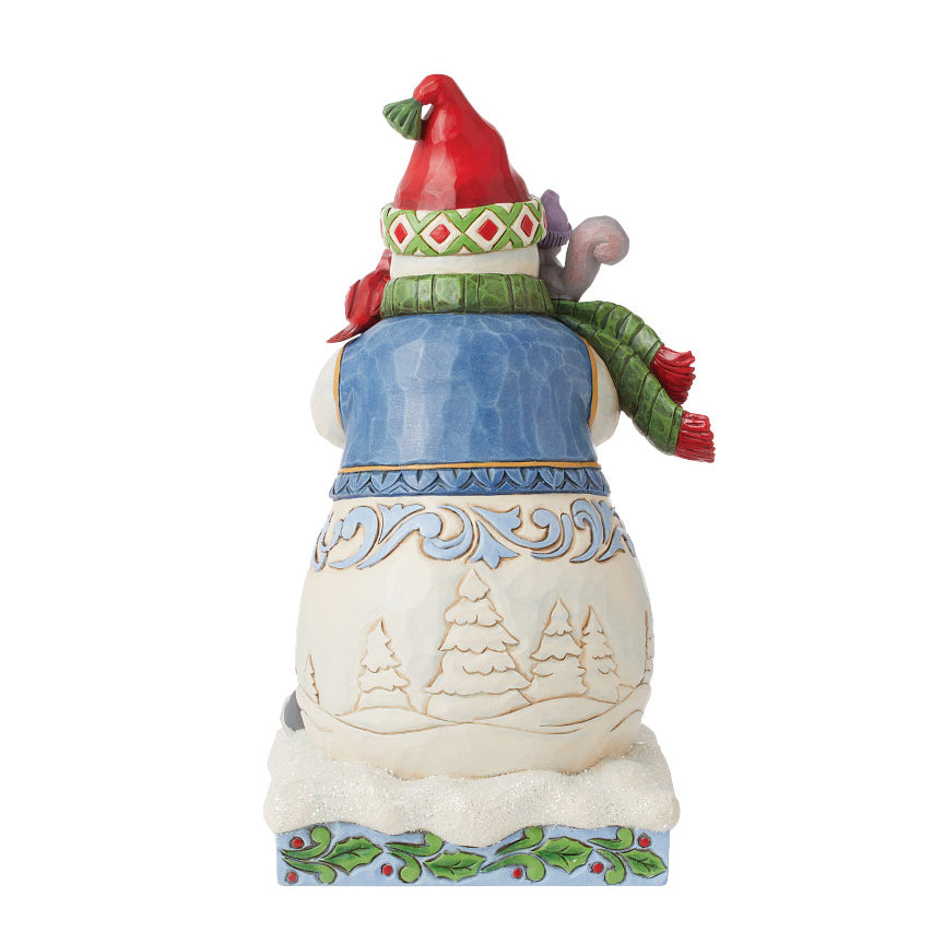 Jim Shore Heartwood Creek: Snowman & Animals Caroling Figurine sparkle-castle
