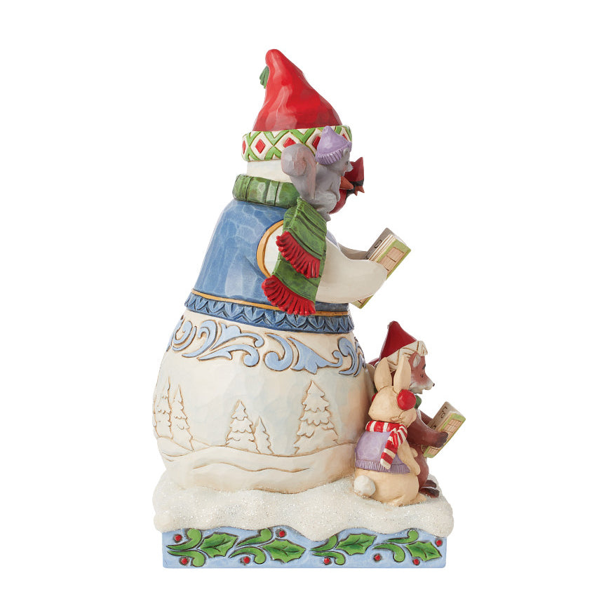 Jim Shore Heartwood Creek: Snowman & Animals Caroling Figurine sparkle-castle