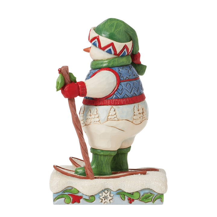 Jim Shore Heartwood Creek: Snowman On Snow Shoes Figurine - SIGNED sparkle-castle