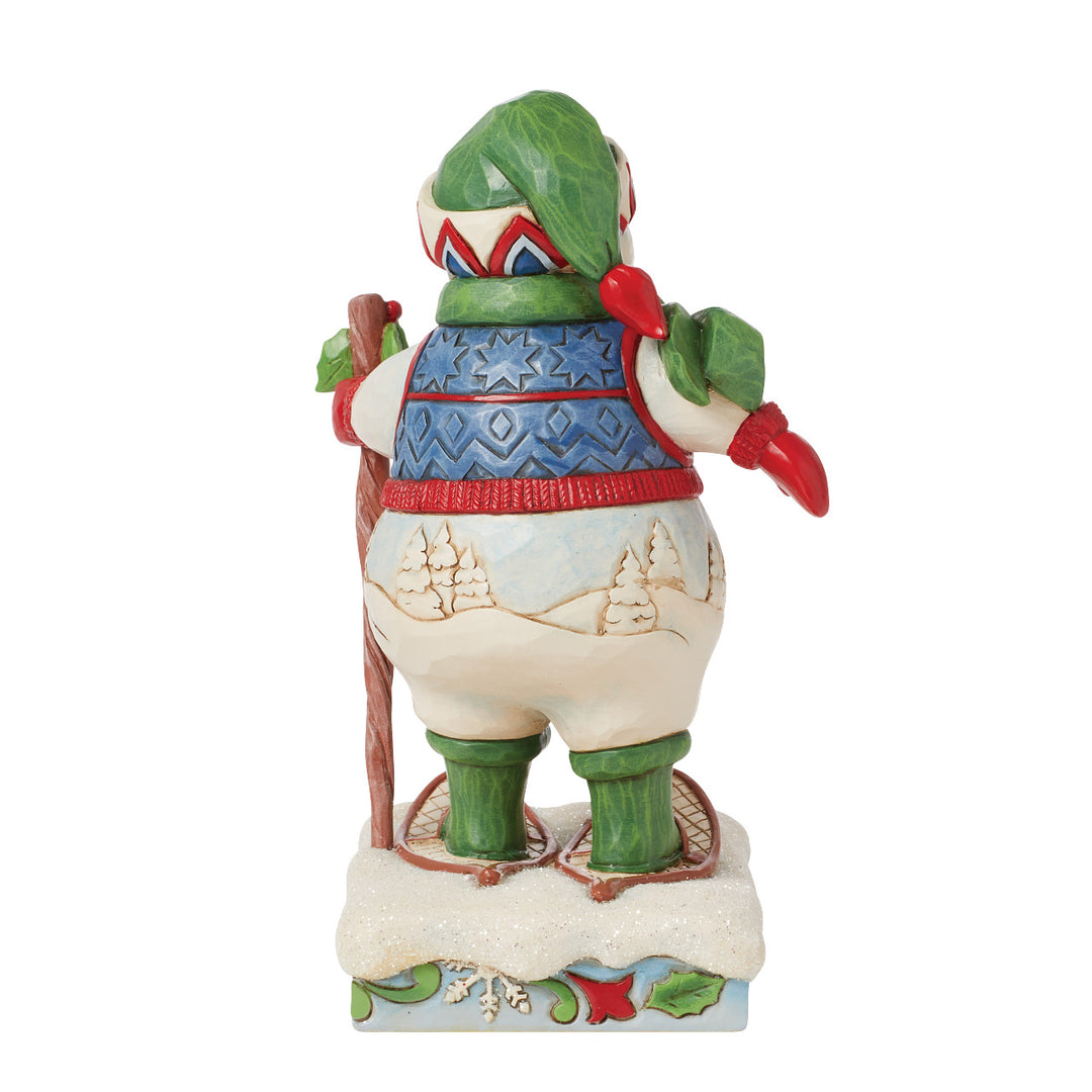 Jim Shore Heartwood Creek: Snowman On Snow Shoes Figurine - SIGNED sparkle-castle