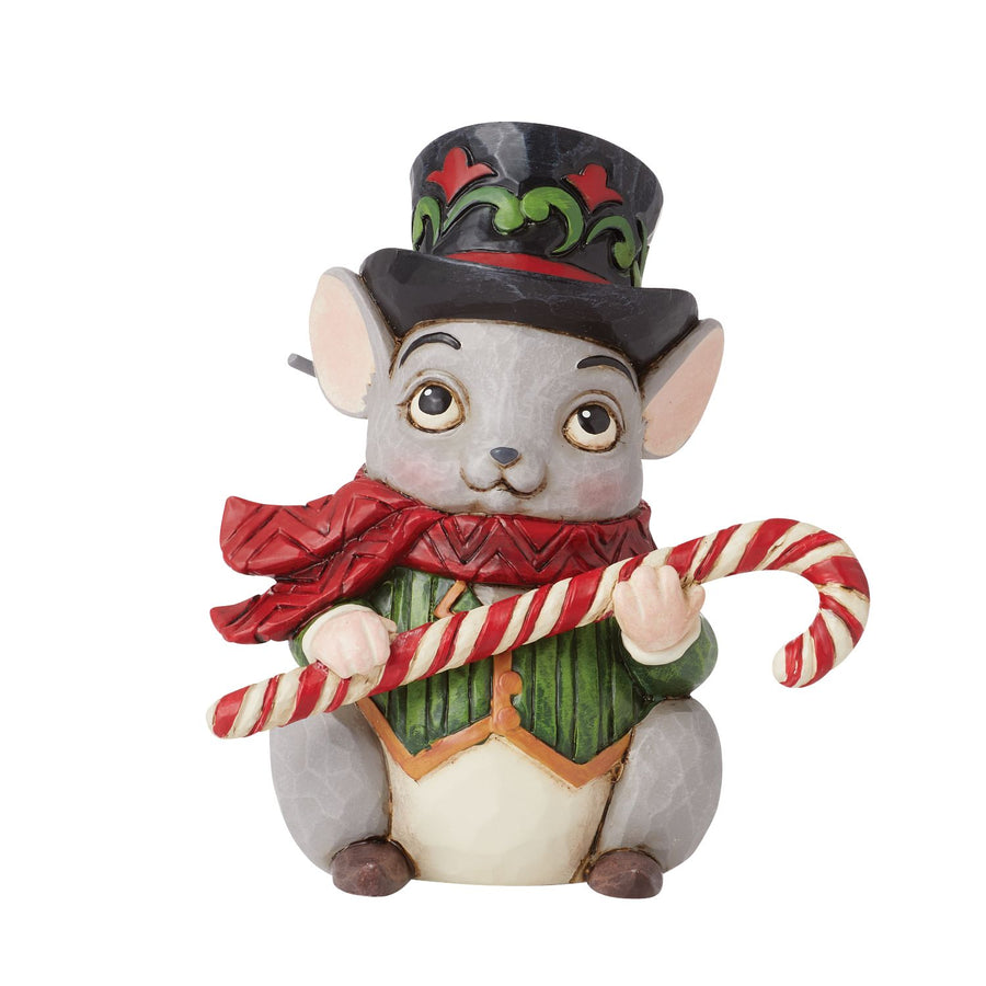 Jim Shore Heartwood Creek: Mouse With Top Hat Mini Figurine sparkle-castle