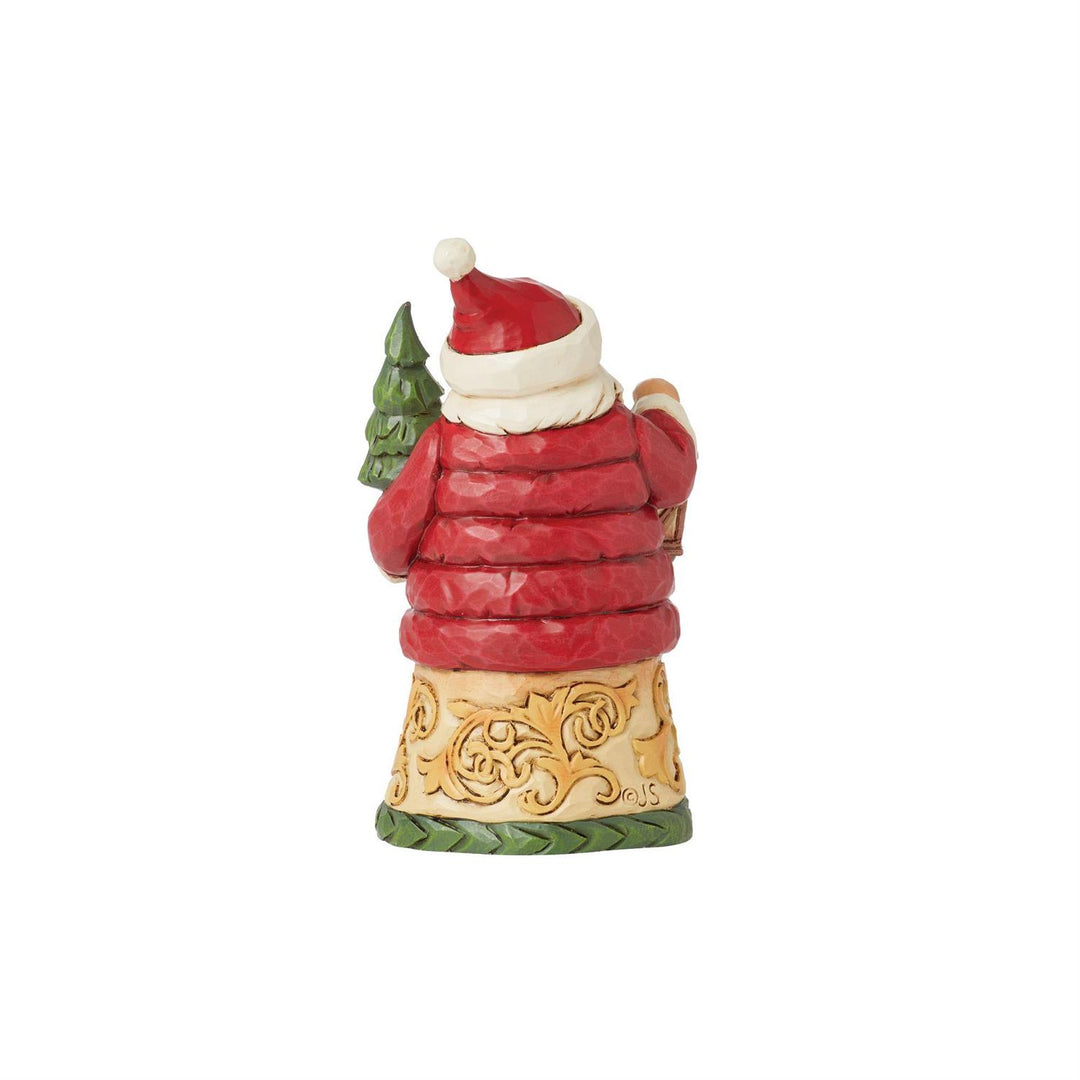Jim Shore Heartwood Creek: Santa In Puffy Coat Mini Figurine sparkle-castle