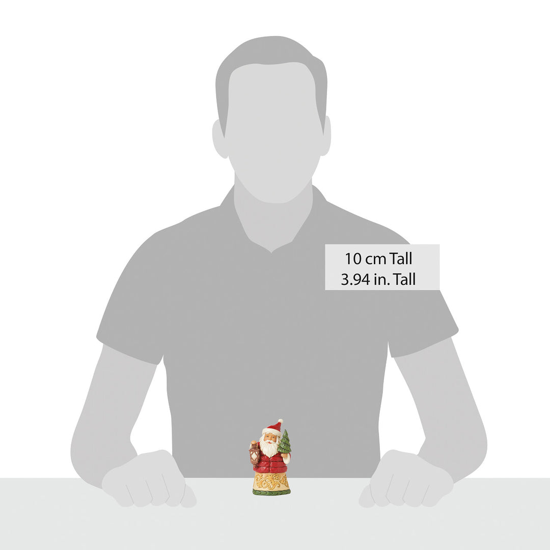 Jim Shore Heartwood Creek: Santa In Puffy Coat Mini Figurine sparkle-castle