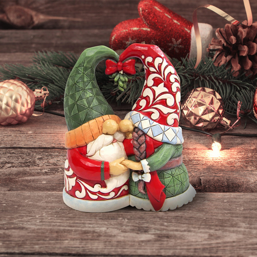 Jim Shore Heartwood Creek: Mistletoe Gnome Couple Figurine sparkle-castle