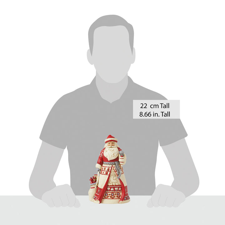 Jim Shore Heartwood Creek: Nordic Noel Santa With Toy Bag Figurine sparkle-castle
