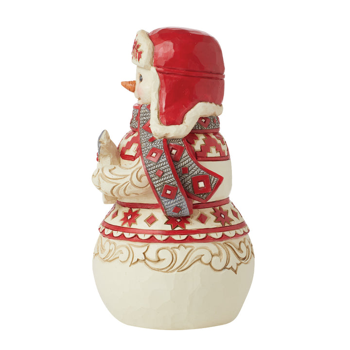 Jim Shore Heartwood Creek: Nordic Noel Snowman Holding Noel Sign Figurine - SIGNED sparkle-castle