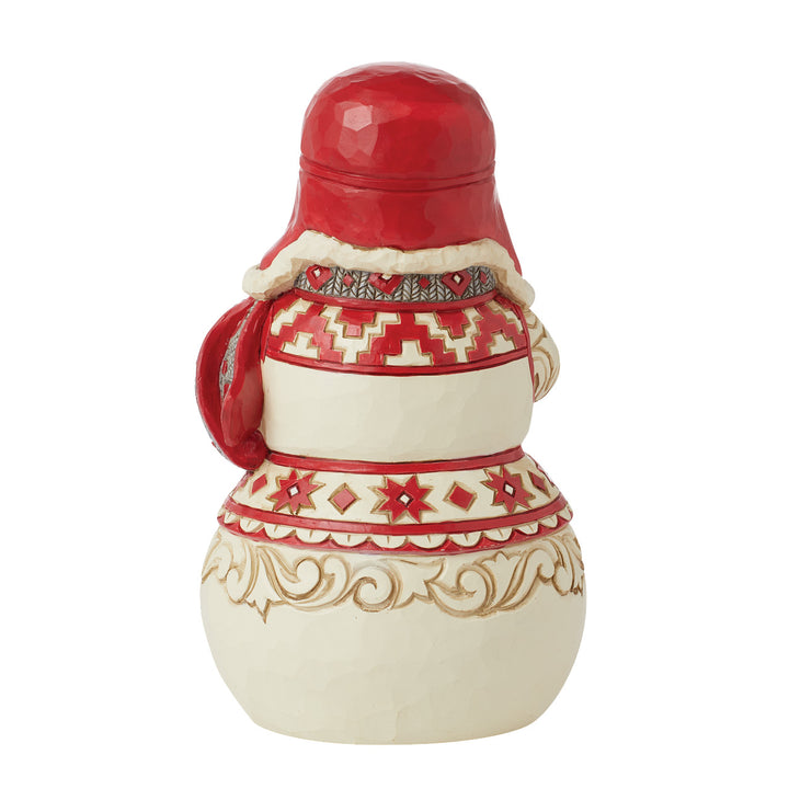 Jim Shore Heartwood Creek: Nordic Noel Snowman Holding Noel Sign Figurine - SIGNED sparkle-castle