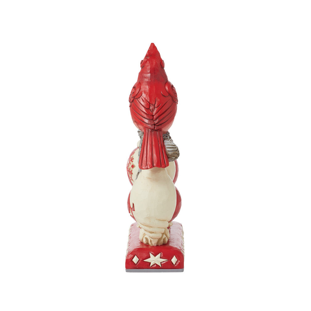 Jim Shore Heartwood Creek: Nordic Noel Cardinal on NOEL Sign Figurine sparkle-castle